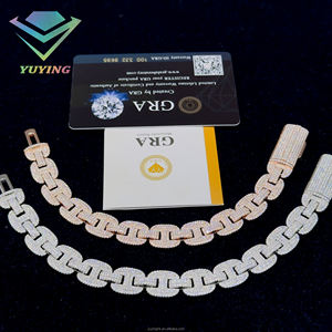 Hip Hop Diamond Jewelry Vvs <b>Moissanite</b> 925 Silver 12mm wide Iced Out for Men Cuban <b>Moissanite</b> Bracelet <b>chain</b> - Product Image 4