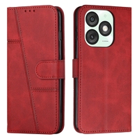 Rétro Ligne Vache PU Portefeuille En Cuir étui pour Itel A50 A50C P65 4G A80 4G RS4 P55 Plus 5G A70 S23 A60 Fente Pour Carte Flip Couverture de Téléphone