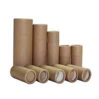 Emballage biodégradable, étiquette privée, boîte de baume à lèvres en kraft de 10 ml, tube en papier pour déodorant, baume à lèvres, tube à pousser