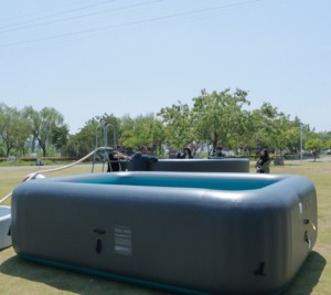 <span class=keywords><strong>Piscine</strong></span> gonflable portable en PVC <span class=keywords><strong>rigide</strong></span> à parois dures, pour nouveau-nés et enfants, utilisation familiale en extérieur, design rectangulaire - Product Image 4