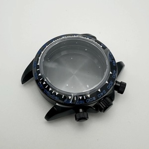 Pièces de montre modifiées : Lunette en céramique et acier inoxydable, compatible avec le mouvement à quartz chronographe VK63 - Product Image 2
