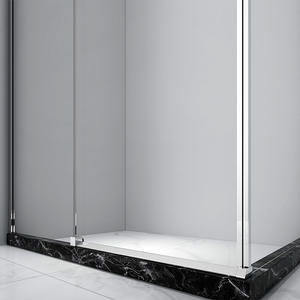 Elegante Puerta <span class=keywords><strong>de</strong></span> <span class=keywords><strong>ducha</strong></span> corrediza <span class=keywords><strong>de</strong></span> aleación <span class=keywords><strong>de</strong></span> aluminio Puerta <span class=keywords><strong>de</strong></span> baño <span class=keywords><strong>de</strong></span> vidrio templado <span class=keywords><strong>con</strong></span> panel <span class=keywords><strong>de</strong></span> vidrio fácil <span class=keywords><strong>de</strong></span> limpiar - Product Image 4