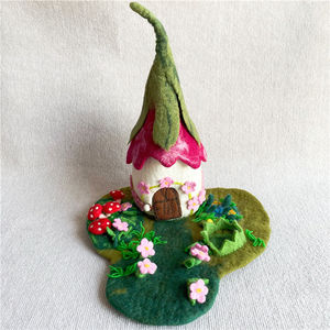 Handgemaakt Vilt Vogelhuisje Bos Sprookjesachtige Huis Tuin Vilt Wol Vilt Sprookjesachtige Fee - Product Image 4
