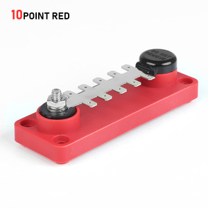 Red Label-Type <b>Terminal</b> Busbar 10-Point Single Layer Marine Grade 55A 12V Power Supply Screw <b>Terminals</b> - Product Image 2