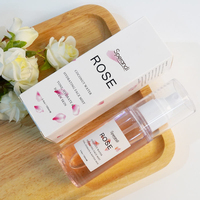 Marque Blanche Rosas Tonique Facial en Spray Brume Hydratante Personnalisée Bouteille de Soins de la Peau Rose de Damas Eau Florale Pure Bio