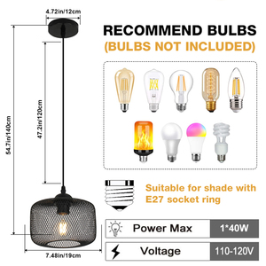 Minimalista buen precio interior Hotel hogar dormitorio <span class=keywords><strong>E27</strong></span> Base 40W Negro moderno hierro colgante Villa LED colgante Luz - Product Image 3
