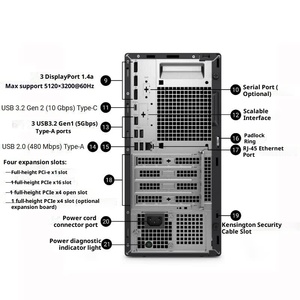 Computadora de Escritorio Dell Pro Tower Plus QBT1250 Ultra7 265K 32G 1TB SSD RTX5060 8G con Monitor de 27 Pulgadas Personalizado de 260W Ultra 7 265K - Product Image 2