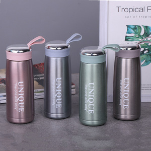 Mug <span class=keywords><strong>isotherme</strong></span> portable en acier inoxydable avec poignée en silicone finition électroplaquée 280 ml – Idéal pour la maison, cadeau moderne - Product Image 1