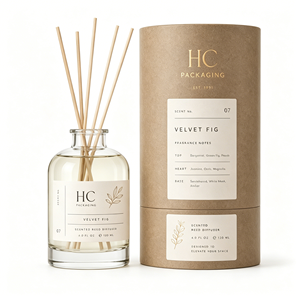 Luxury Eco-friendly Kraft Paper Cylinder <b>Round</b> Tube <b>Box</b> for Reed Diffuser Essential Oil Fragrance Packaging Custom Logo - Product Image 4