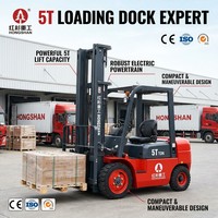 Pengiriman Cepat Forklift Listrik 1.5Ton 2Ton 2.5Ton 3.5Ton 5Ton Baterai Lithium CE ISO 60V Counterbalance Tinggi Angkat 3m 6m