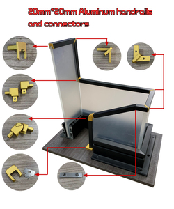 تصميم حديث لدرج الألومنيوم كوع يدوي قابل للتعديل غير القابل للصدأ ملحق - Product Image 3