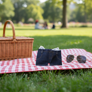 बोशिहो मिनी विंटेज डेनिम वॉलेट पोर्टेबल मनी क्लिप के साथ फोल्डेबल मनी क्लिप फोल्डेबल - Product Image 4