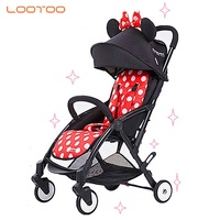 Poussette bébé pliable multifonctionnelle en aluminium de luxe, légère, portable pour les enfants de 3 ans, voyage