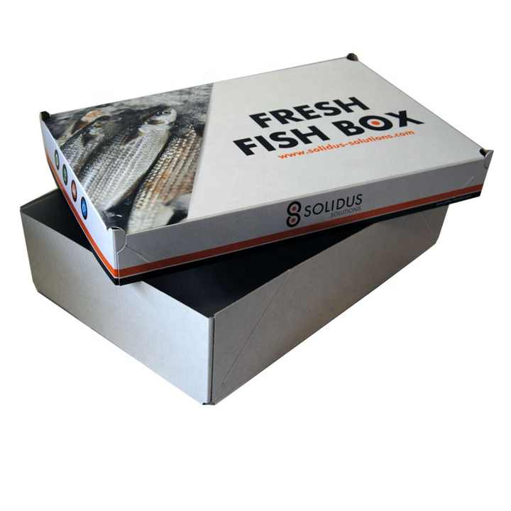 Factory Price Hollow Sheet Frozen Fish Packing Boxes Wholesale Wax Box