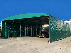   Toldo telescópico retráctil para garaje de coches - Carpa móvil plegable y retráctil para protección de vehículos - Product Image 6