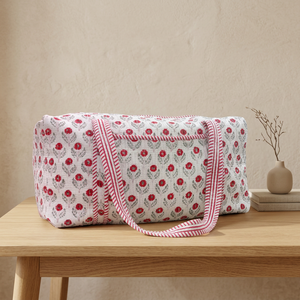 Bolsa de Lona Informal de Algodón Estampada a Mano, Ligera, de Gran Capacidad, Duradera, de Lujo, Deportiva, para Fin de Semana, Ecológica - Product Image 1