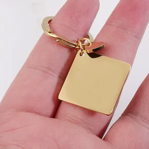 2023 ưa thích gương đánh bóng biểu tượng tùy chỉnh vuông trái tim quyến rũ Mặt dây chuyền <span class=keywords><strong>Keychain</strong></span> cho các cô gái và chàng trai - Product Image 6