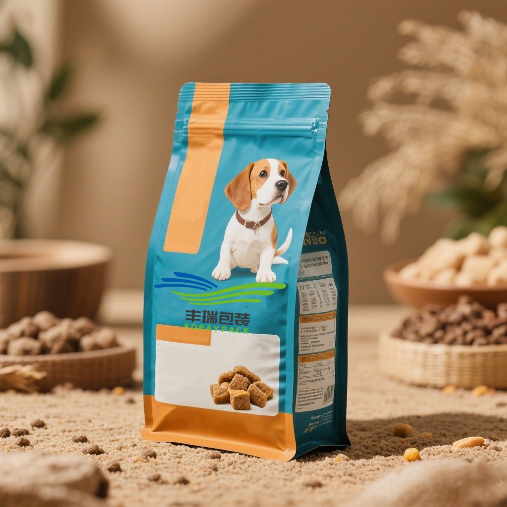Customized Printing Stand up Zipper Eight-side Sealing Cat Food Pet Feed Snacks Potato Crisps Fruit Food Packaging Bag