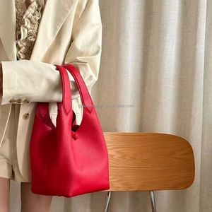 Sac à main de luxe pour <span class=keywords><strong>femme</strong></span> en cuir véritable de style italien, sac seau classique en cuir véritable pour femmes - Product Image 2