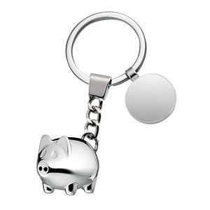 Llavero de Metal con Logotipo Personalizado, Cerdito con Moneda, Diseño Único y Personalizado - Product Image 1