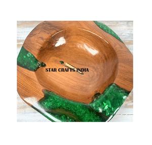 ชามไม้เรซินสำหรับตกแต่งโต๊ะชามไม้คุณภาพสูงของตกแต่งงานปาร์ตี้บ้าน - Product Image 1