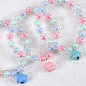 Pearl Cat Necklace With Bell <b>Dog</b> Collar Cute Pet Accessory Small Medium Breed Size Zhejiang Origin XQ178 - Product Image 1