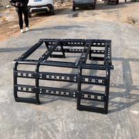 Support de chargement pleine longueur pour benne de pick-up avec rails latéraux à fentes et barres transversales modulaires TC16