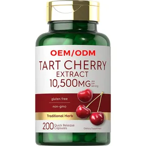 タルトチェリーカプセル10500mg200ピル最大効力非GMOグルテンフリータルトチェリージュースエキス