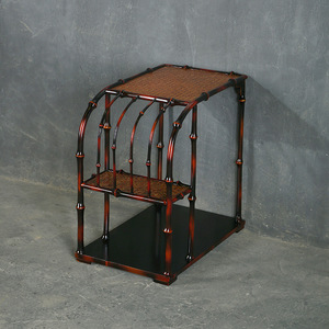 Retro <b>Bamboo</b> Coffee <b>Table</b> With Rattan Top Storage Design For Living Room Home Use - Product Image 2