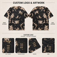 T-shirt tie-dye personnalisé fait main pour homme, coupe oversize, en coton, avec motif graphique, style streetwear, noir, vintage, marque privée, fabricant OEM ODM