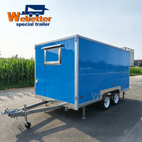 Webetter Street Tea Coffee Shop Vending Trailer Mobile Food Drink Cocktail Bar Concession Camion à glace italien avec congélateur