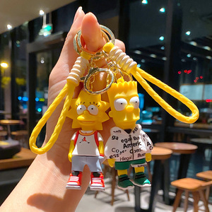 Llavero de PVC, Goma y Silicona con Diseño de <span class=keywords><strong>los</strong></span> <span class=keywords><strong>Simpson</strong></span>, Colgante para Llaves de Coche, Mochila Escolar, Llavero 3D de Dibujos Animados - Product Image 2