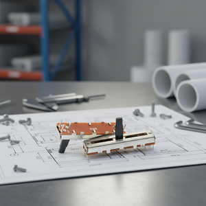 Potenciómetro deslizante simple/doble B50K de 30 mm con estuche de viaje de hierro de 45.3*8.3*7.0 mm y paño antipolvo - Product Image 5