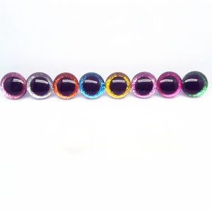 16/18/20/22/25mm plastique cristal sécurité paillettes hors centre pupille yeux pour Amigurumi - Product Image 3