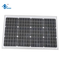 Panneau solaire portable 18V en verre laminé de sécurité, chargeur solaire 40W avec cadre en aluminium ZW-40W-18V