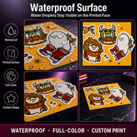 Étiquettes autocollantes personnalisées CAIHE PRINTING en papier brillant imperméable, formats A4/A5/A6, avec découpe Kiss Cut, commandes sur mesure