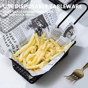 Customized Greaseproof Fast Food <b>Tray</b> Liner <b>Paper</b> Single-Sided for Bread Hamburger Cookie for Quick Service Restaurants - Product Image 6