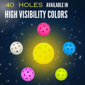 Prêt à Expédier Balles de Pickleball 3 Pack 40 Trous Balles de Pickleball d'Extérieur Balles de Pickleball d'Entraînement Durables - Product Image 2