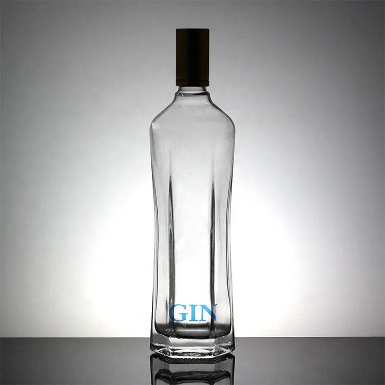 Glass Material Vodka Bottle Whisky With Metal Cover 700ミリリットル1000ミリリットルGlass Bottle