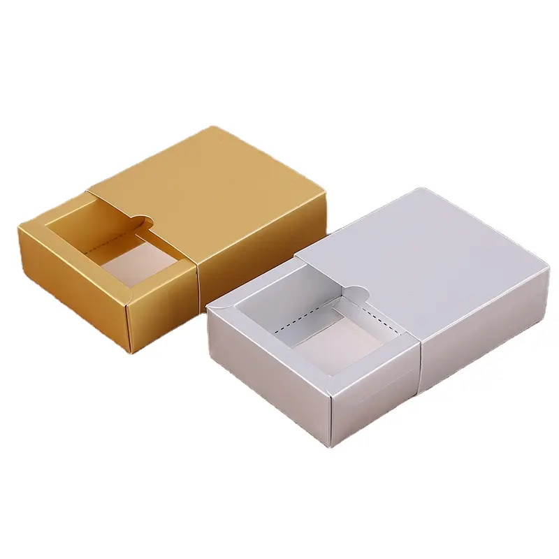 Individuelles Logo bedruckte faltbare Schublade auf Lager Tee Geschenk Papierhandtuch Kraftpapier Sockenärmel-Schachtel