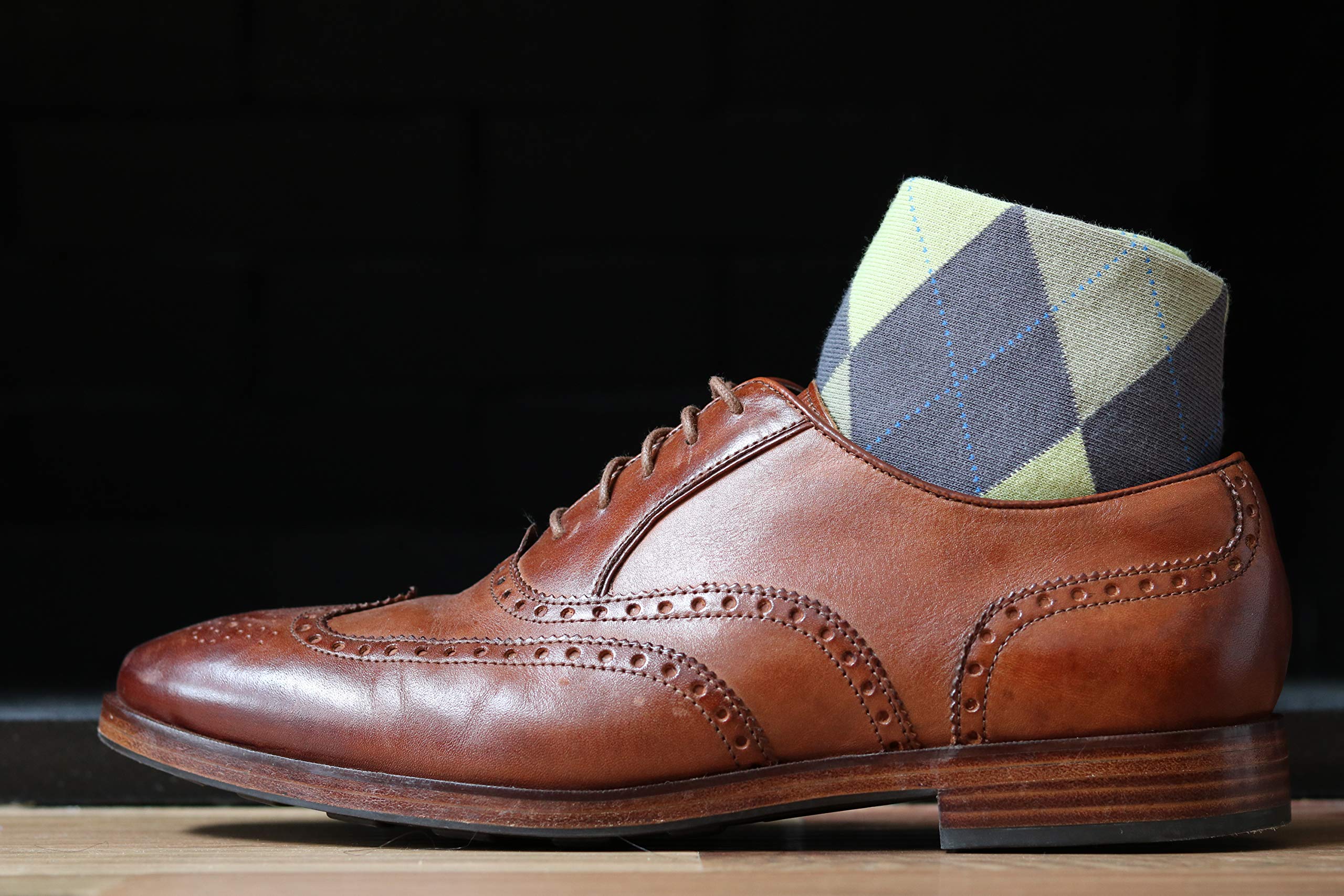 Wholesale Men Socks Custom English Style Diamond Pattern Men Dress Business Socks