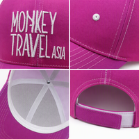 Gorra de Béisbol Rosa Magenta Personalizada, Sarga de Algodón, 6 Paneles, Bordado, Correa Ajustable, Unisex, Estilo Urbano, Venta al por Mayor, OEM, ODM