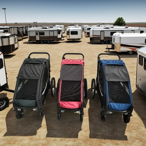 Remorque mobile pour animaux de compagnie en alliage d'aluminium avec fonction de balancement de la queue, suspension indépendante, capacité de charge de 35 kg, convient aux animaux de 30 pouces - Product Image 6