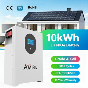 Batterie murale 16 kWh empilable, système de stockage d'énergie domestique 51,2 V pour l'alimentation solaire - Product Image 1