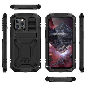 Vente flash - Étui en métal puissant, étanche, en aluminium, antichoc, avec support, en verre trempé pour Samsung Galaxy S22 Ultra / Plus - Product Image 2
