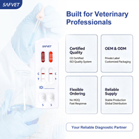 Kit de test rapide 2 en 1 pour chats FIV FeLV, antigène de la leucémie et de l'immunodéficience féline, OEM, clinique vétérinaire pour animaux de compagnie