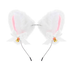 Serre-tête Oreilles de Chat avec Clochettes, Accessoire Cheveux Fille Chat, Bijou de Tête Noël Halloween - Product Image 4