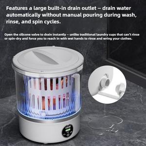 Lavadora 2 en 1 Resistente <span class=keywords><strong>a</strong></span> Salpicaduras IPX7 |   Dispositivo Recargable de 6000 mAh para Lavado Íntimo en el Baño del Hogar - Product Image 2