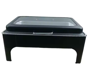 Juego de Recipientes para Buffet de Acero Inoxidable de Lujo, Calentador de Alimentos Comercial para Catering, Capacidad de <span class=keywords><strong>9L</strong></span>, Blanco/Negro, Marca TAIDING - Product Image 4