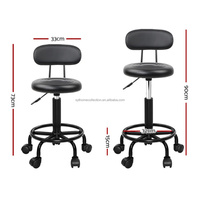 Tabourets de comptoir tendance en PU rembourrés et peu encombrants pour bar de studio, chaise de salle à manger confortable pour îlot de cuisine